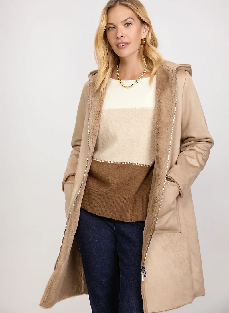 Faux-Shearling Coat
