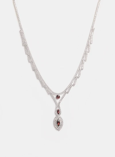 Teardrop Crystal Pendant Necklace