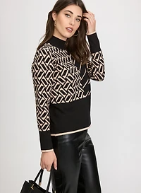Geometric Print Sweater