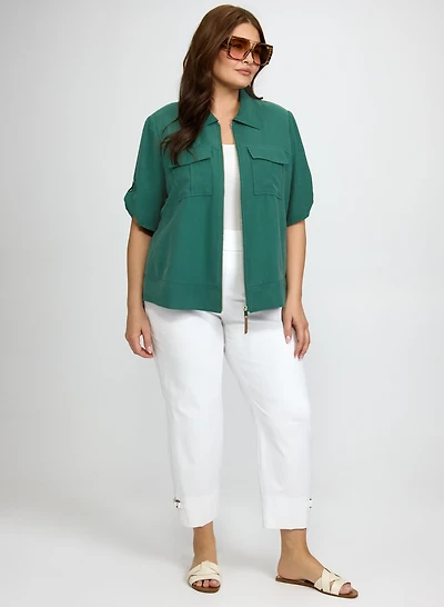 Zip-Up Jacket & Sofia Slim-Leg Pants