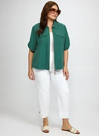 Zip-Up Jacket & Sofia Slim-Leg Pants