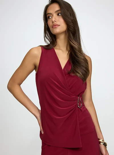 Draped Wrap-Style Top