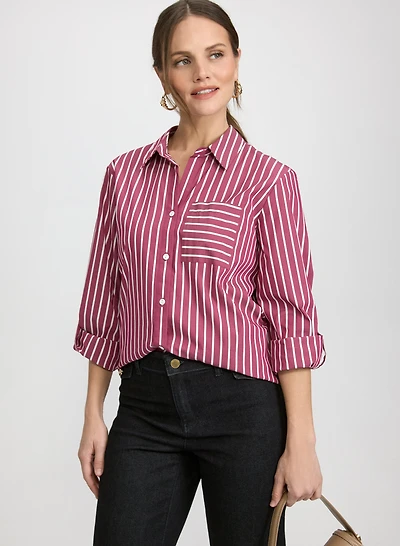 Stripe Print Blouse