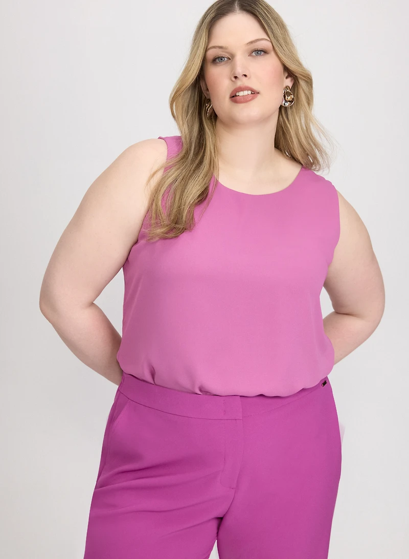 Sleeveless Layered Blouse