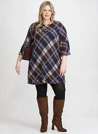 Robe pull carreautée