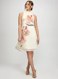 Lily Print Chiffon Dress