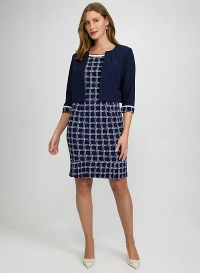 Ensemble de robe carreautée et veste