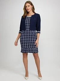 Ensemble de robe carreautée et veste