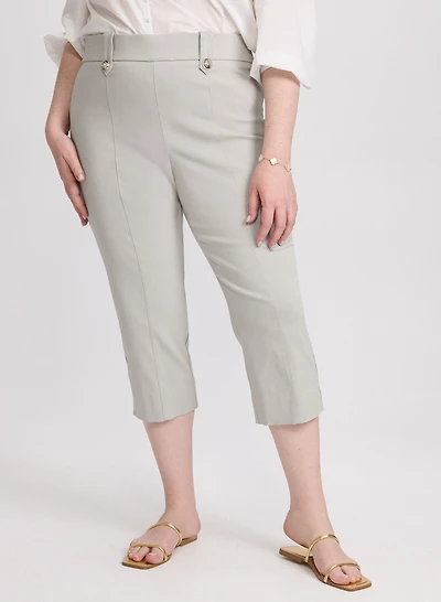 Side Slit Pull-On Capris