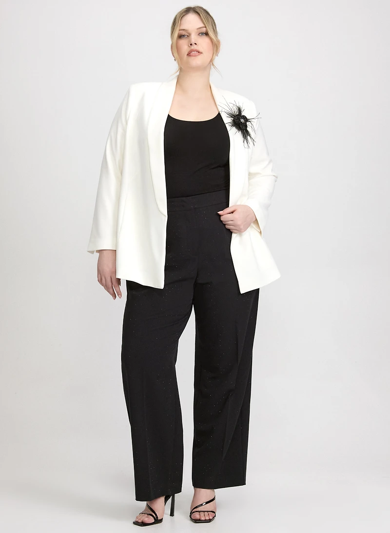 Blazer à col châle et pantalon Olivia