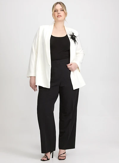 Blazer à col châle et pantalon Olivia
