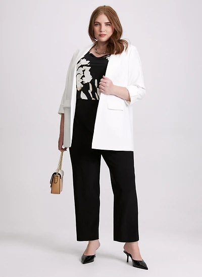 Open Twill Jacket & Sofia Straight-Leg Pants
