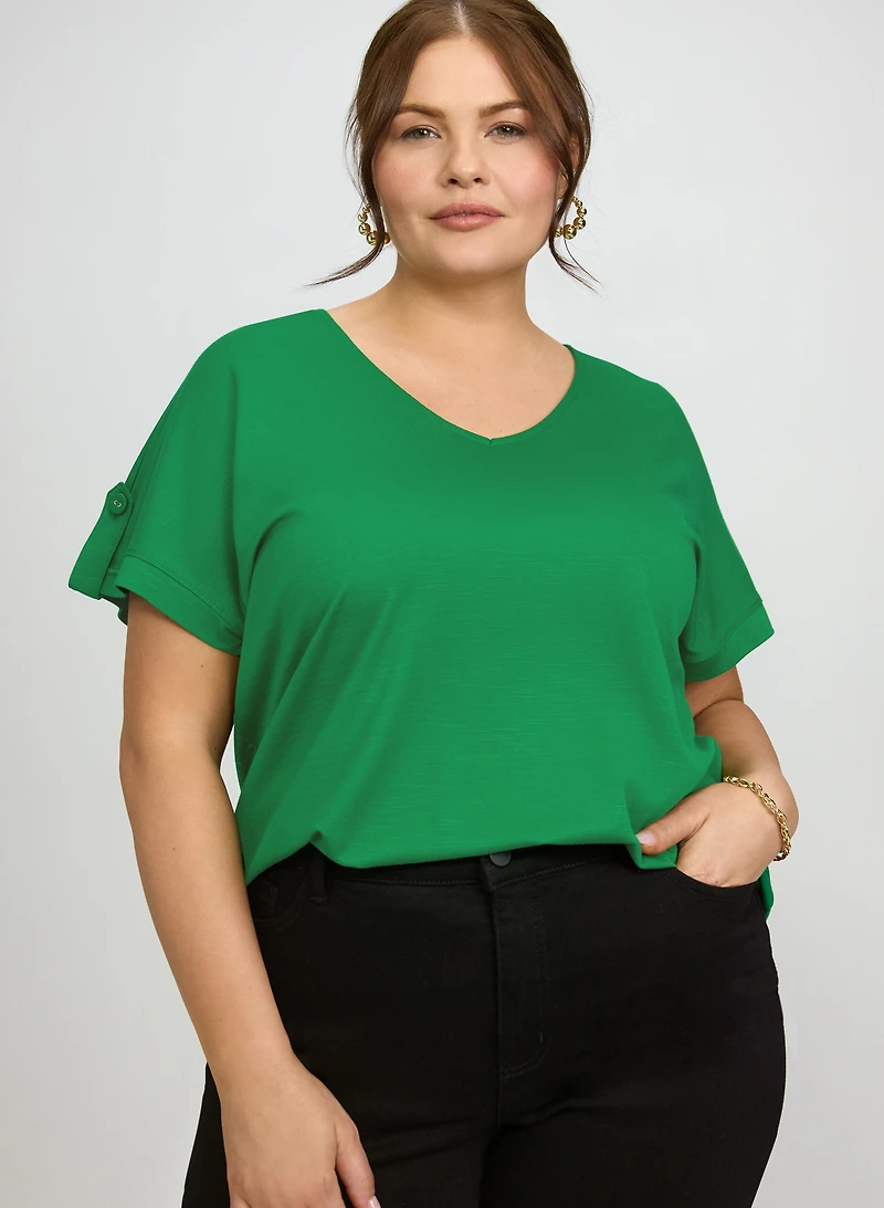 T-shirt à encolure en V
