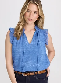 Blouse à motif peau de serpent