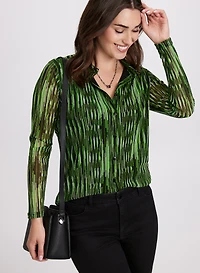 Haut boutonné à rayures