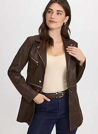 Vex - Veste longue en suède végane