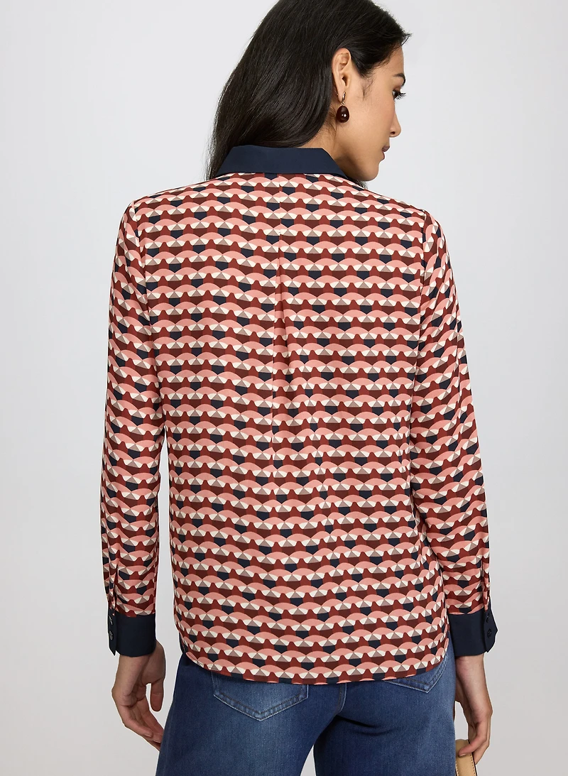 Geometric Crepe Blouse
