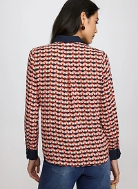 Geometric Crepe Blouse
