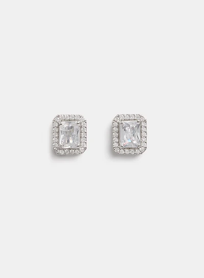 Square Cubic Zirconia Earrings