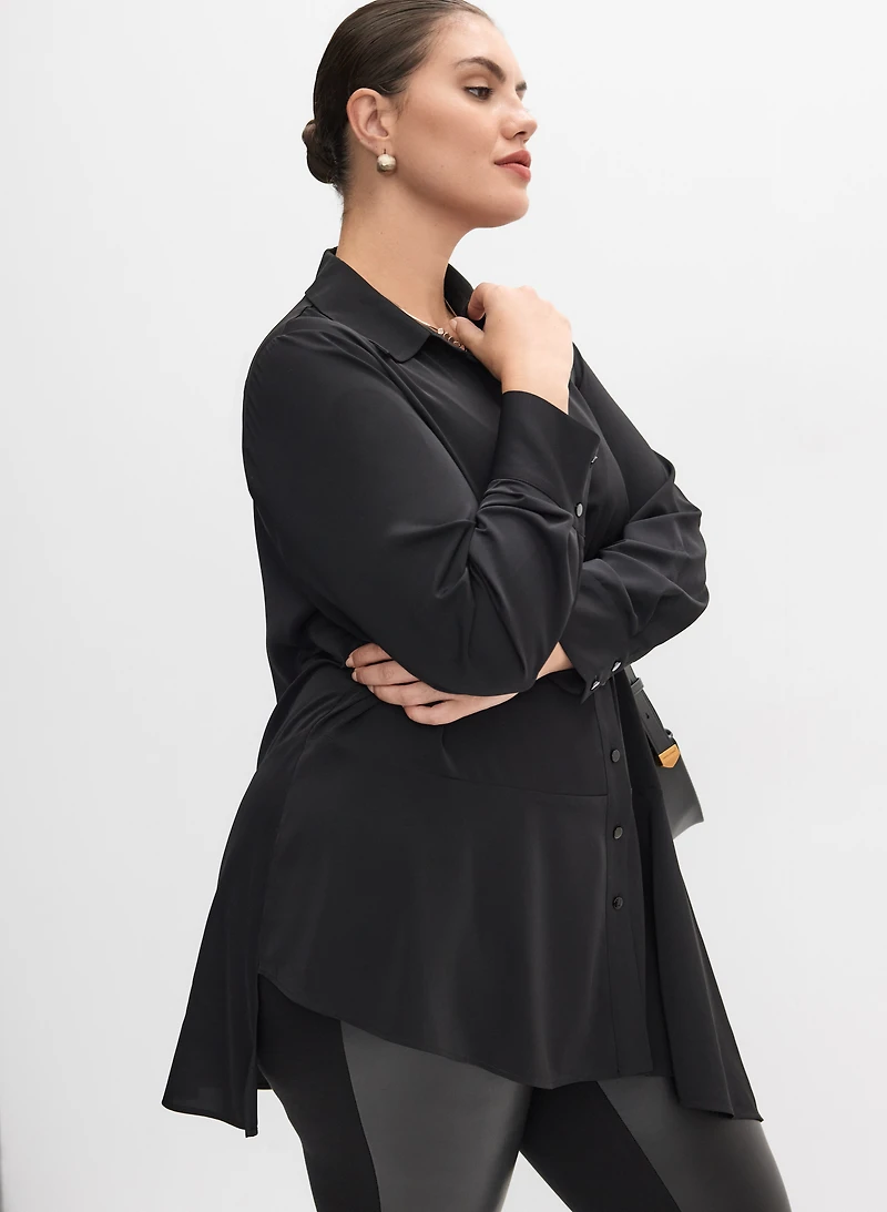 Asymmetrical Hem Blouse