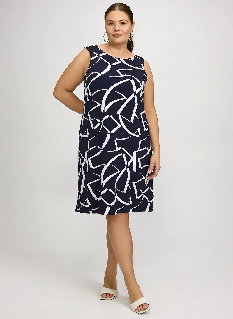 Robe de jour à motif géométrique