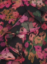 Blouse florale volantée