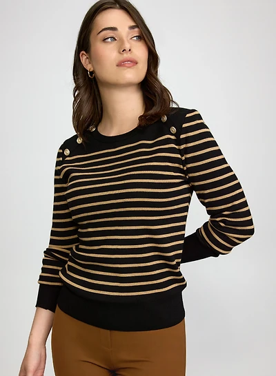 Stripe Crew Neck Pullover