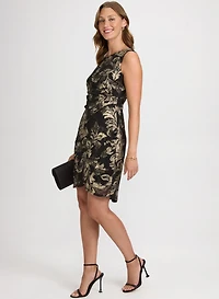 Metallic Paisley Dress