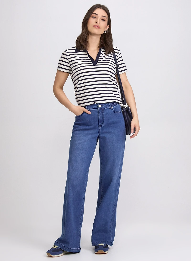 Stripe Polo T-Shirt