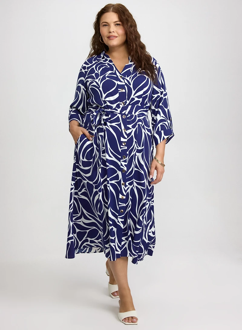 Abstract Print Dress