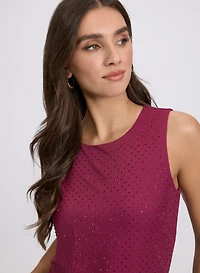 Rhinestone Embellished Tank Top