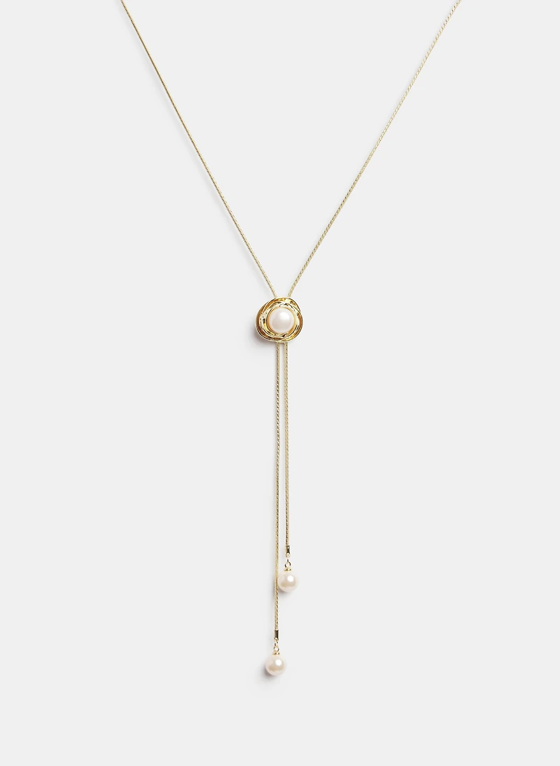 Y-Shape Pearl Necklace
