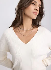 V-Neck Knit Pullover
