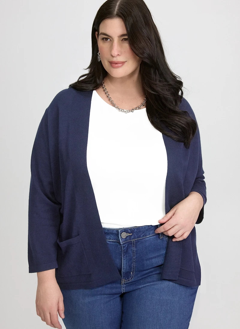 Cardigan à poches appliquées