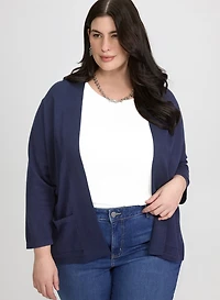 Cardigan à poches appliquées