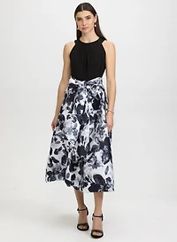 Taffeta Floral Dress