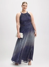 Robe scintillante à encolure licou