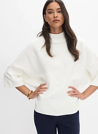 Joseph Ribkoff - Textured Funnel Neck Sweater