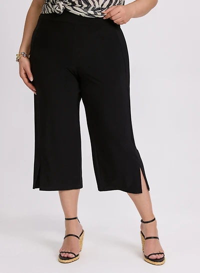 Side Slit Pull-On Capris