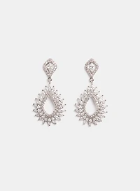 Boucles d'oreilles goutte d'eau à cristaux