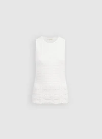 Pearl Detail Sleeveless Knit