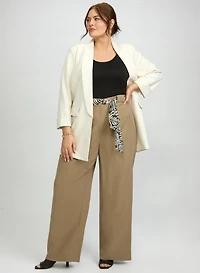 Veste à col châle et pantalon jambe large