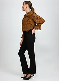 Pull-On Flare-Leg Jeans