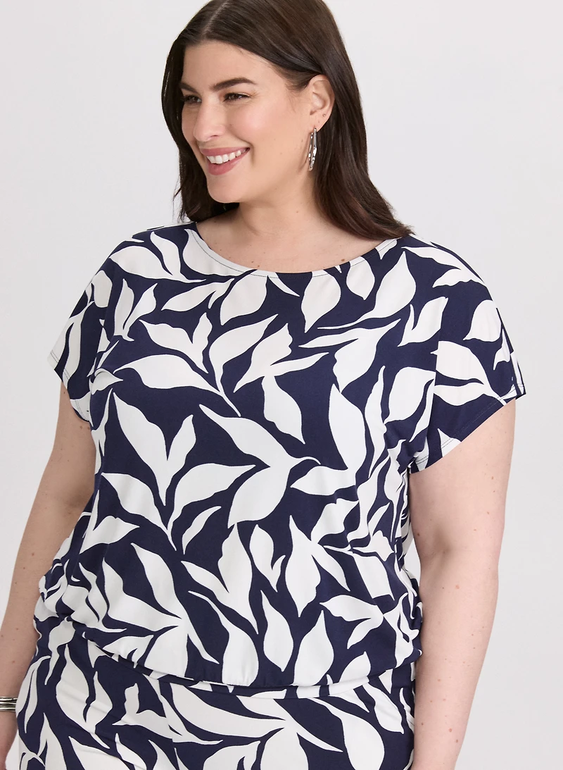 Leaf Print Top