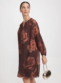 Robe florale en chiffon