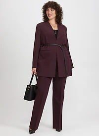 Blazer long à ceinture