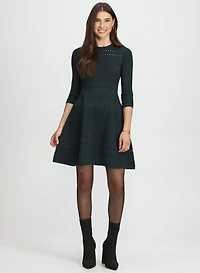 Pointelle Detail Knit Dress