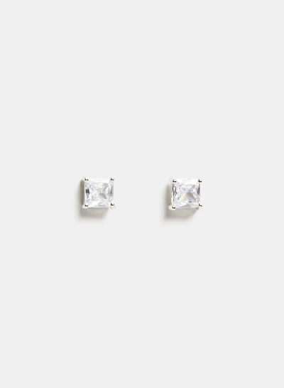 Boucles d'oreilles à zircon cubique carré