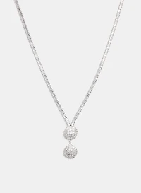 Cubic Zirconia Tiered Drop Necklace