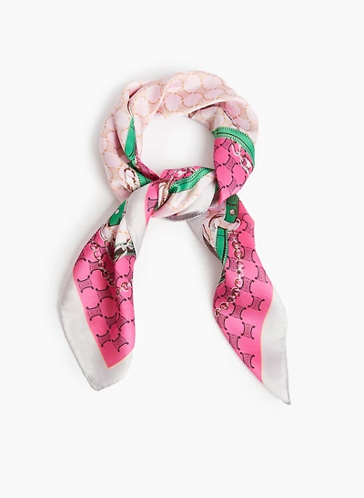 Foulard léger à motif chaînes de cercles